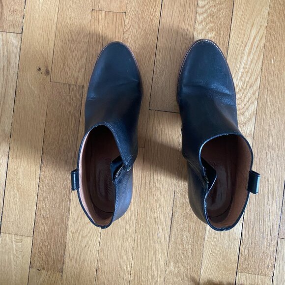 Madewell Billie Black leather ankle boots size 9 - Picture 3 of 7